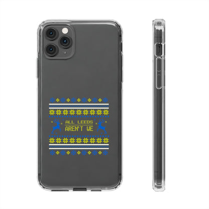 LUFC "All Leeds Aren't We" Clear  Impact-Resistant Case: Christmas  Edition - Lufcnews.co.uk