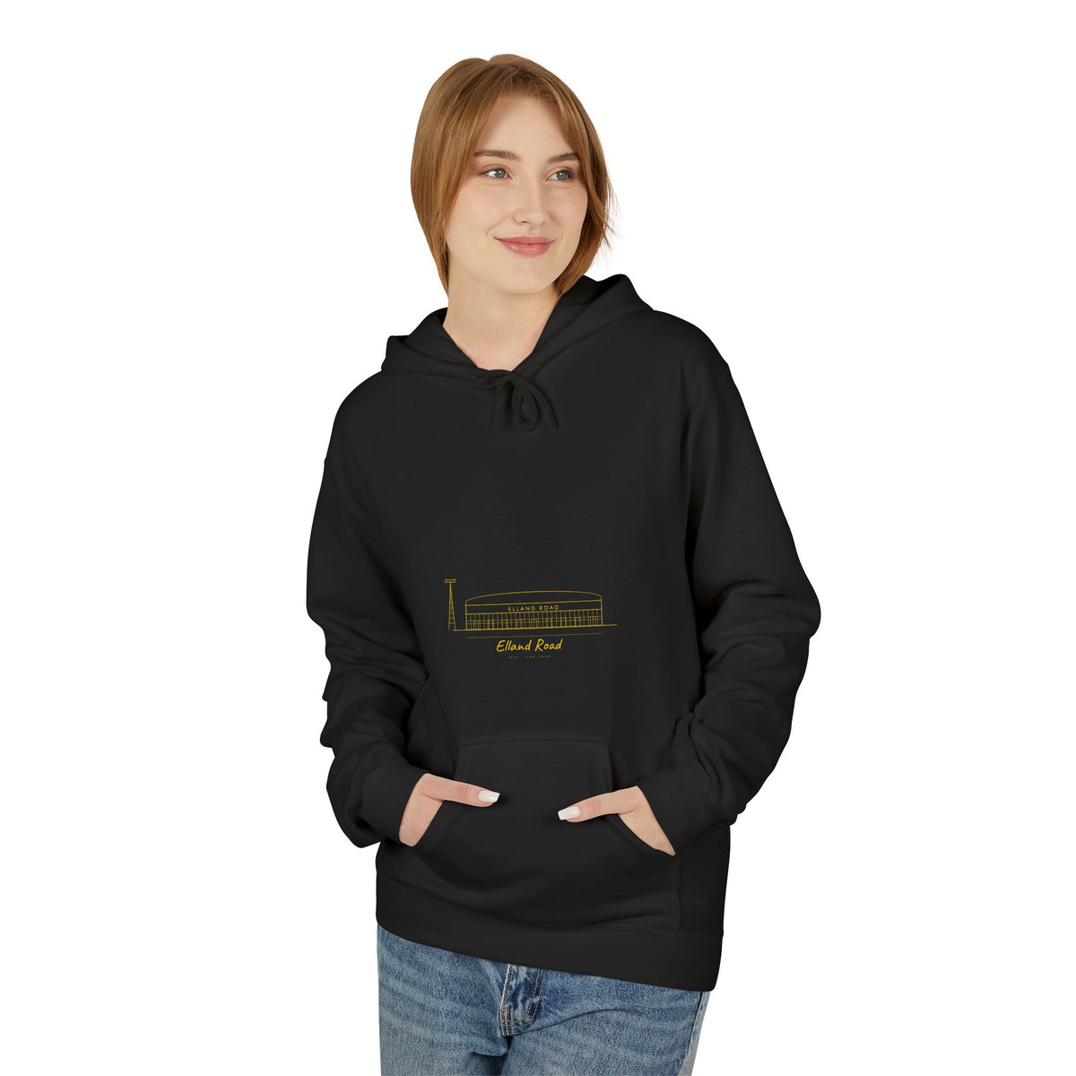 Elland Road Line Art Leeds Hoodie