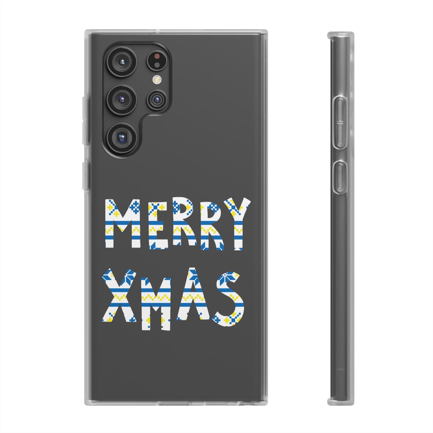 LUFC 'MERRY XMAS' Retro Football  Flexi Case: Christmas Edition