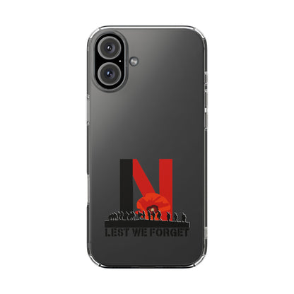 Leeds United “LEST WE FORGET”  Clear Impact-Resistant Case - Lufcnews.co.uk