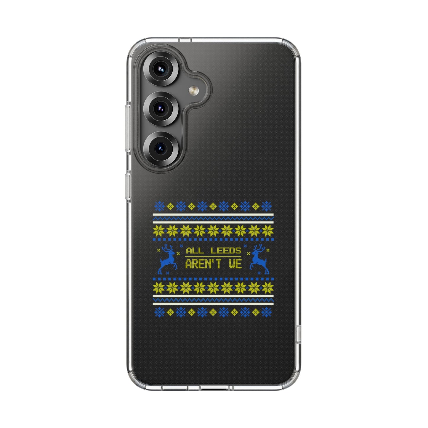 LUFC "All Leeds Aren't We" Clear  Impact-Resistant Case: Christmas  Edition