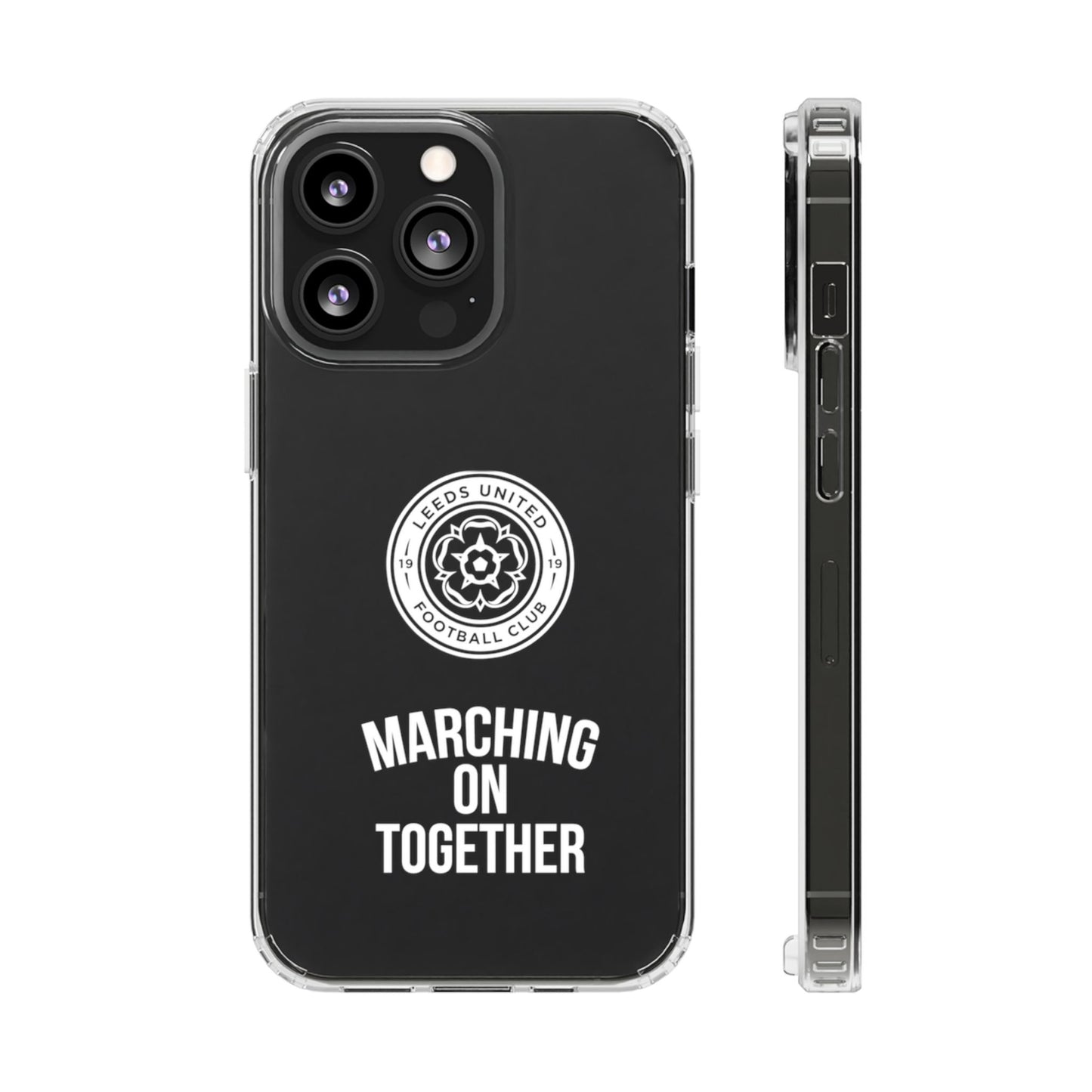 Leeds United “Marching On  Together” Clear Impact-Resistant  Case
