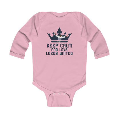 Keep Calm and Love Leeds United - Infant Long Sleeve Bodysuit