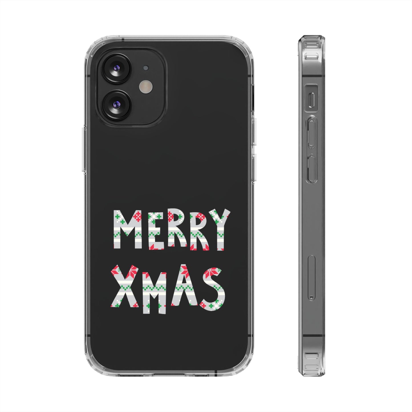 Leeds United "MERRY XMAS" Clear  Impact-Resistant Case: Christmas  Edition
