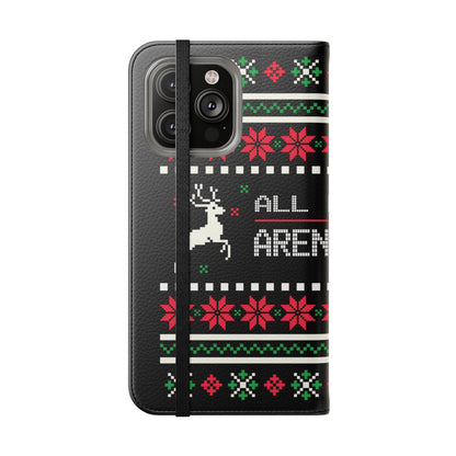 LUFC "All Leeds Aren't We" Flip Case  Phone Wallet: Christmas Edition