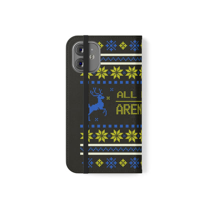 LUFC "All Leeds Aren't We" Flip Case  Phone Wallet: Christmas Edition