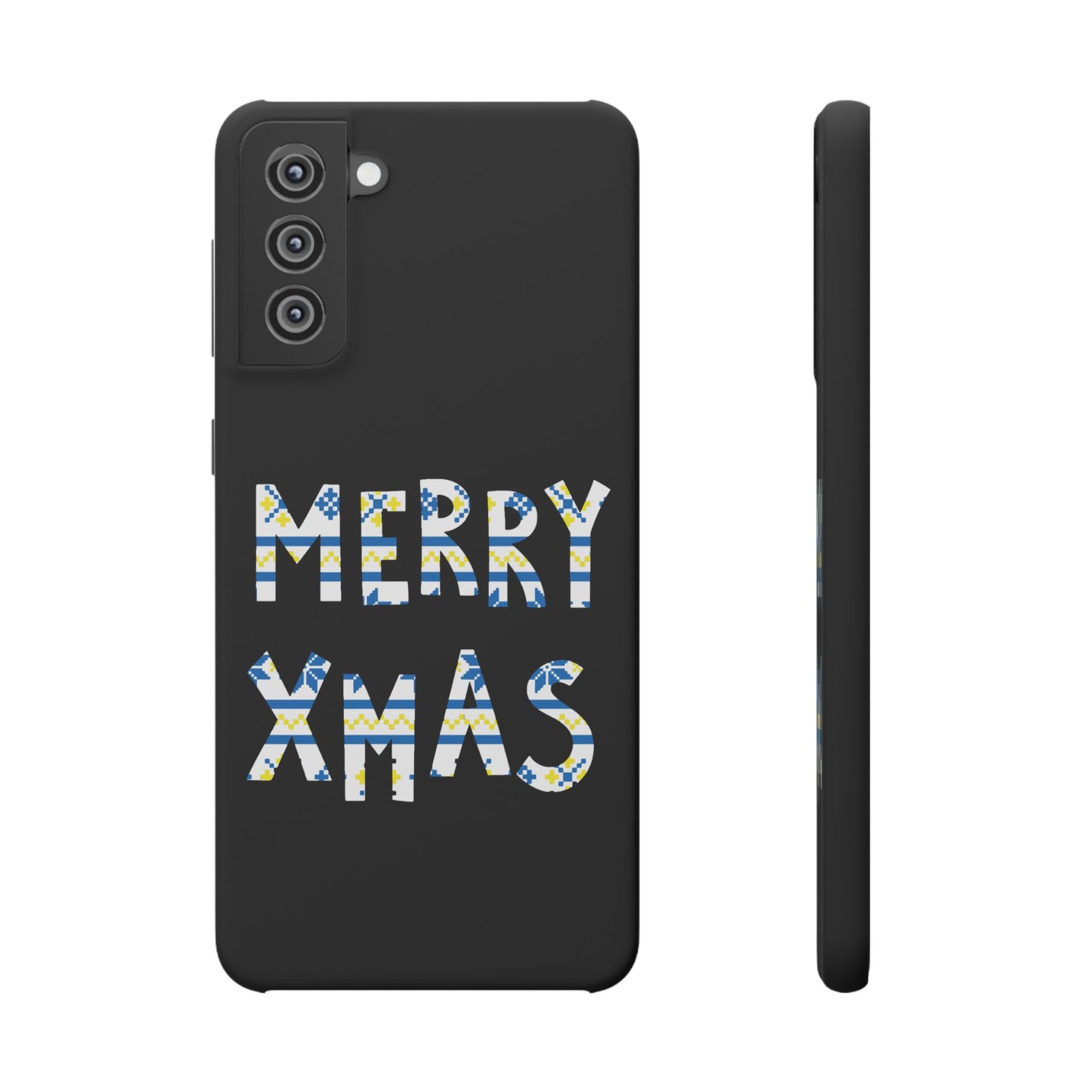 Leeds United "Merry Xmas" Blue &  Yellow Emblem Snap Case:  Christmas Edition