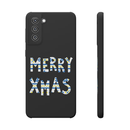 Leeds United "Merry Xmas" Blue &  Yellow Emblem Snap Case:  Christmas Edition