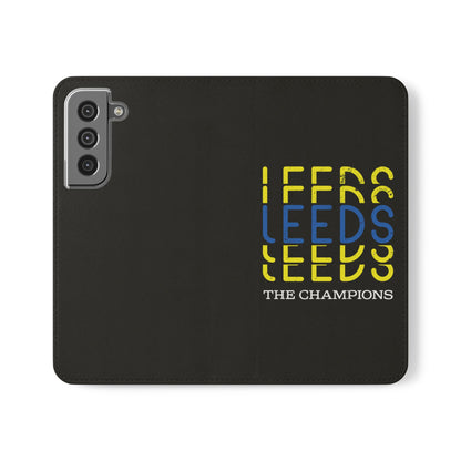 LUFC "LEEDS The Champions" Flip  Case Phone Wallet