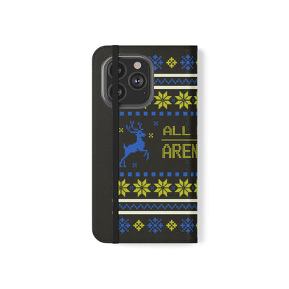LUFC "All Leeds Aren't We" Flip Case  Phone Wallet: Christmas Edition