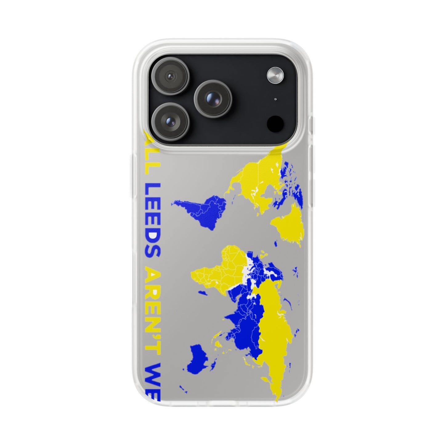 LUFC 'All Leeds Aren't We' World  Map: Flexi Case