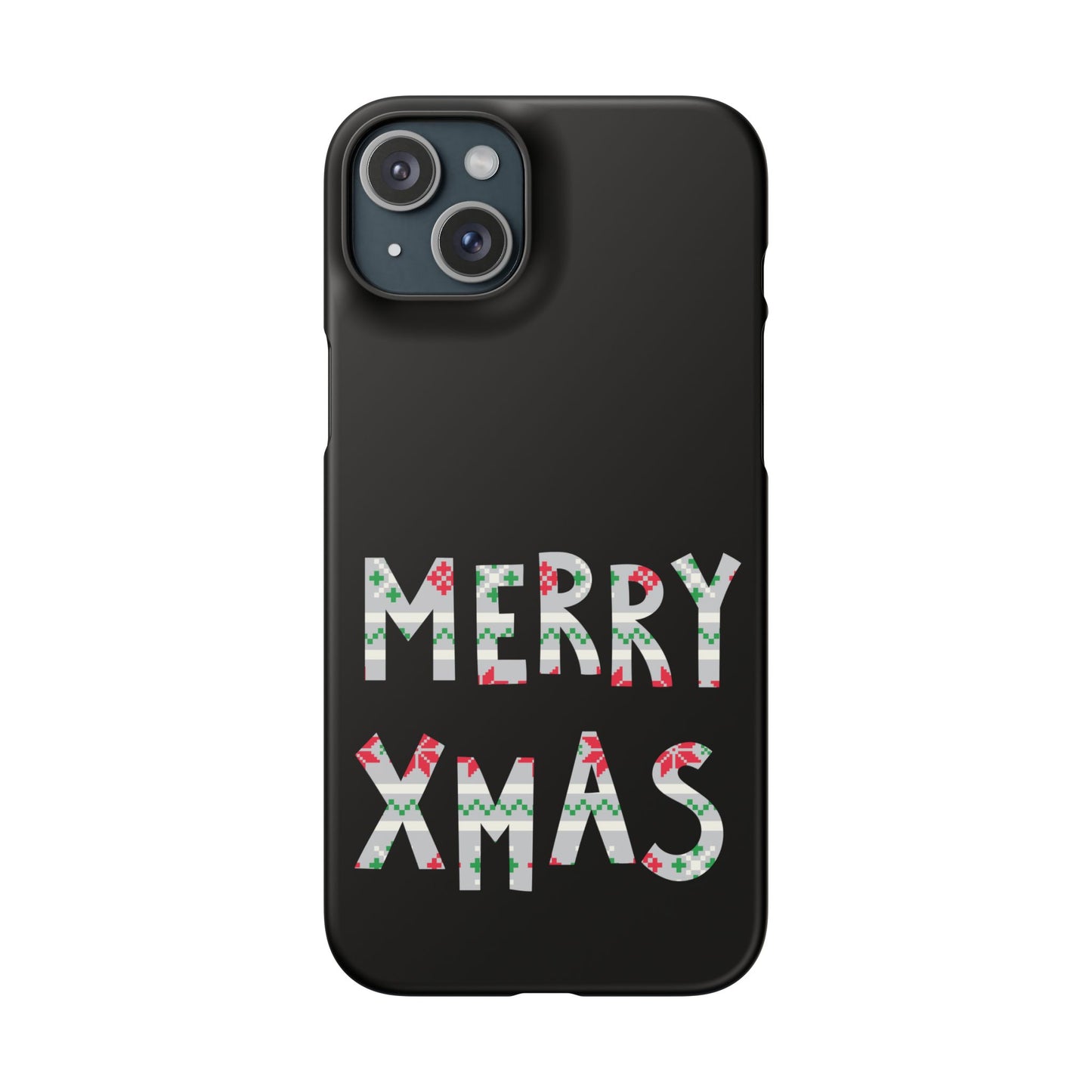 Leeds United "Merry Xmas" Red &  Green Emblem Snap Case: Christmas  Edition