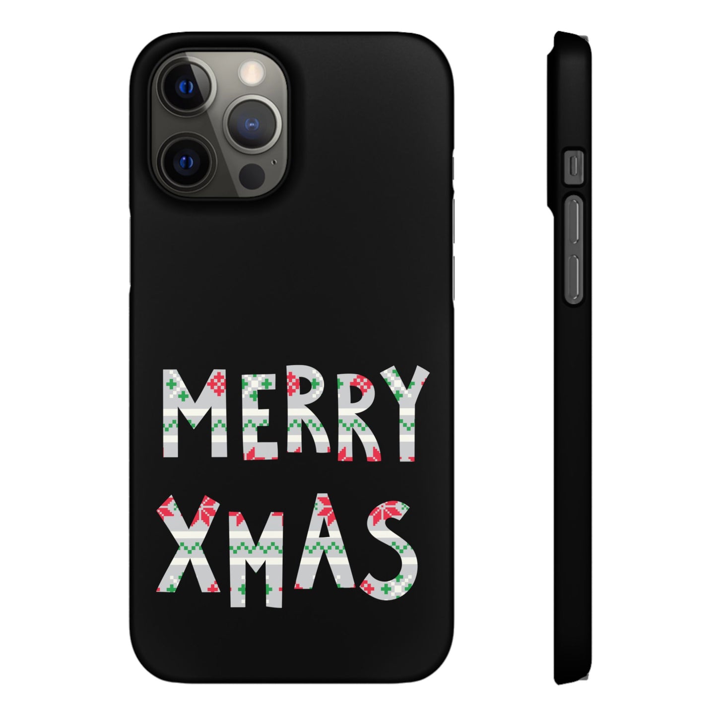 Leeds United "Merry Xmas" Red &  Green Emblem Snap Case: Christmas  Edition