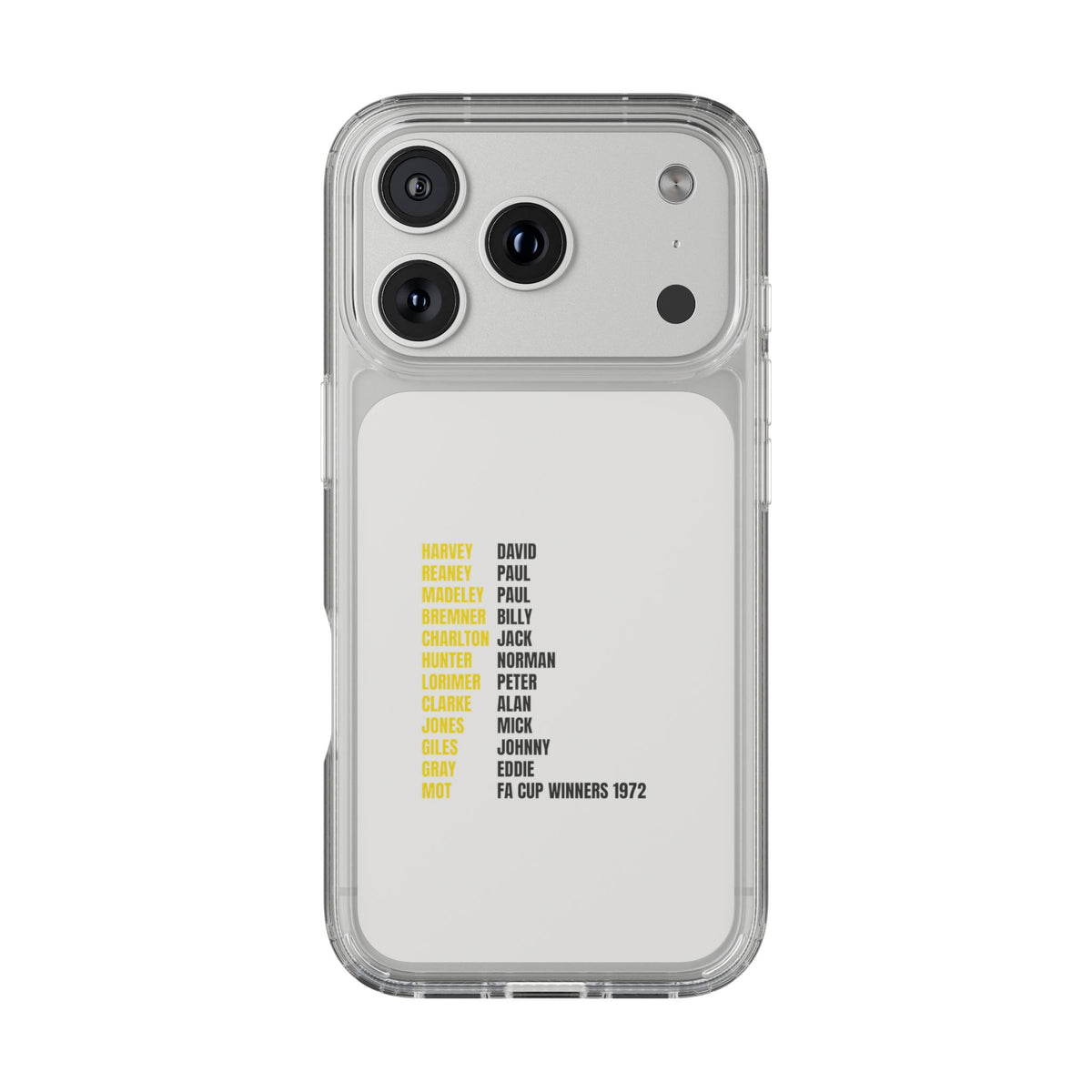 Clear Phone Case - 1972 FA Cup Winners