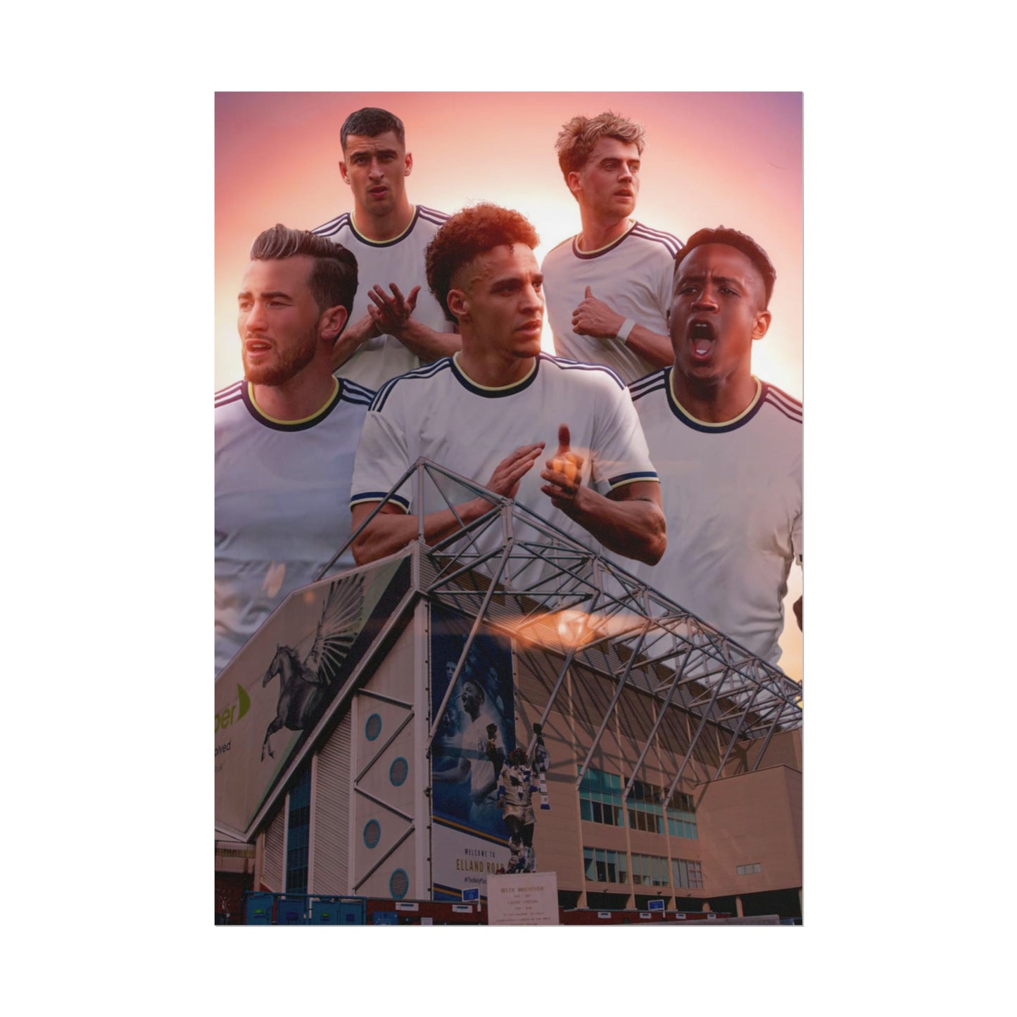 Leeds United Players Elland Road Poster