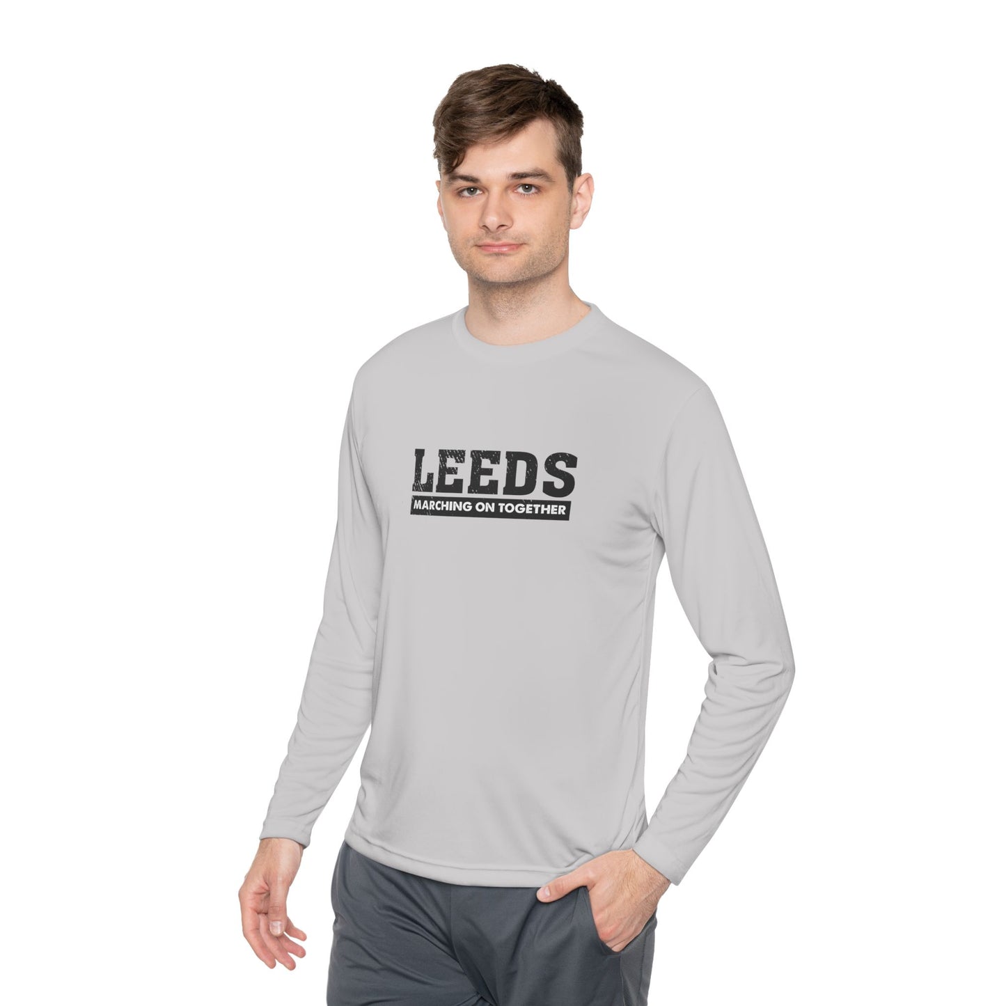 Leeds “Marching On Together” Long Sleeve T-Shirt: Unisex Fit