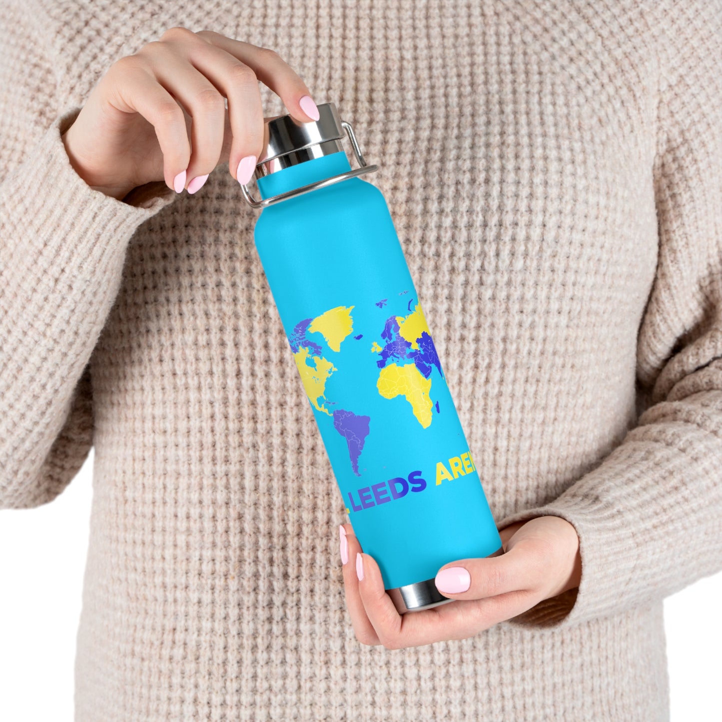 LUFC “All Leeds Aren’t We” Copper  Insulated Water Bottle: Eco-Friendly  Travel for True Fans
