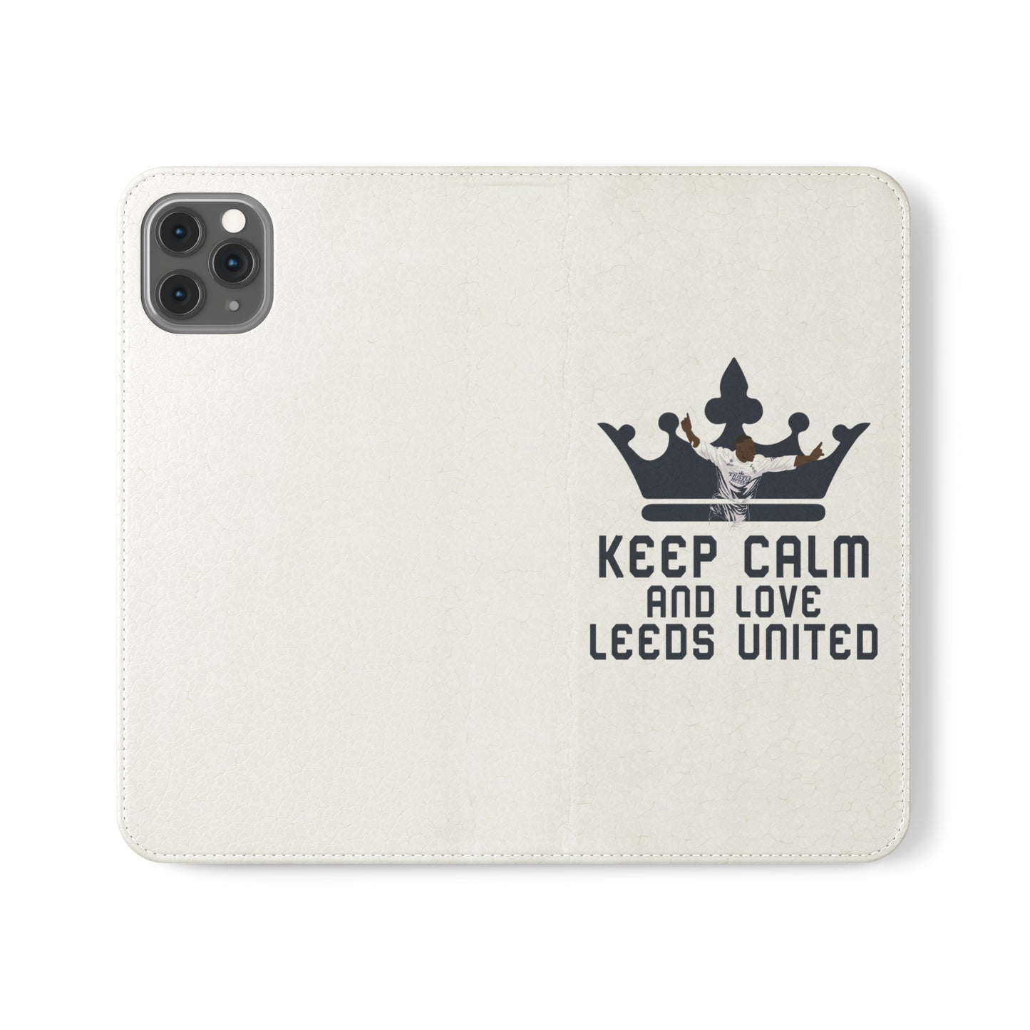 Funda para teléfono con tapa - Mantenga la calma y ame al Leeds United