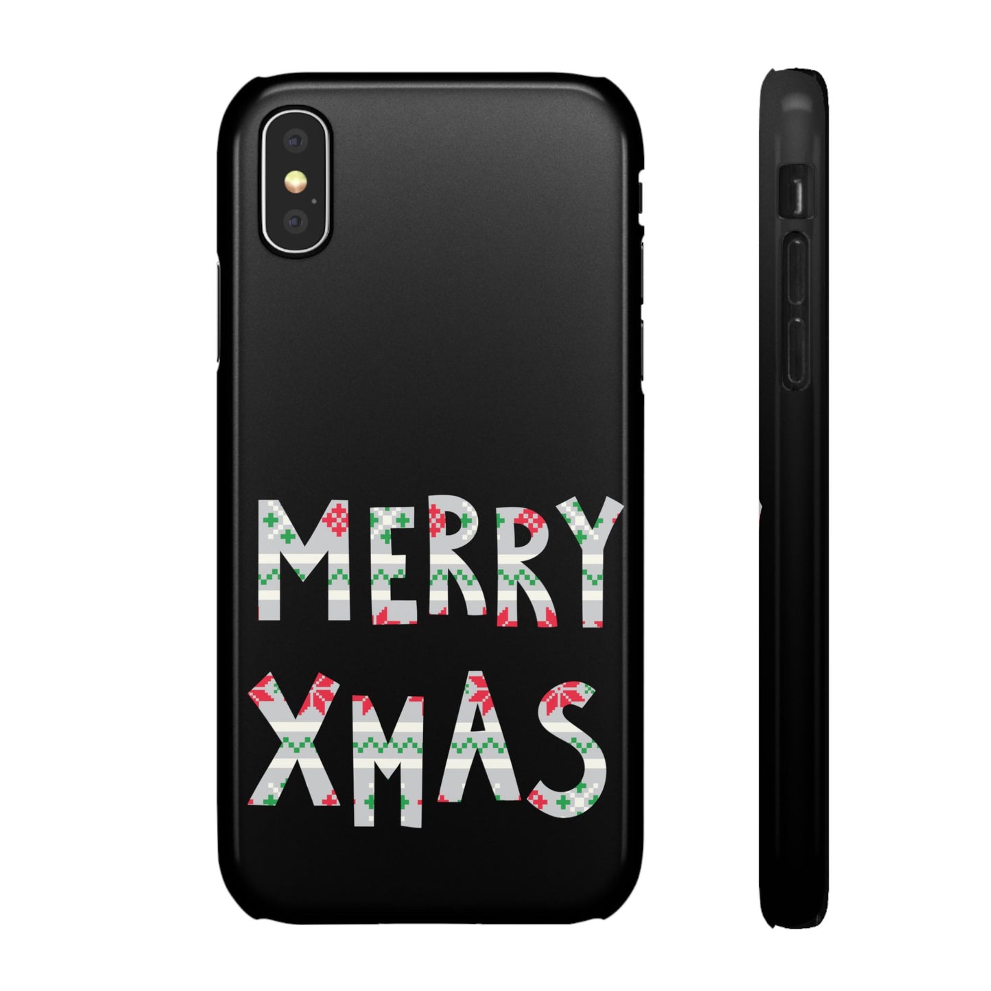 Leeds United "Merry Xmas" Red &  Green Emblem Snap Case: Christmas  Edition