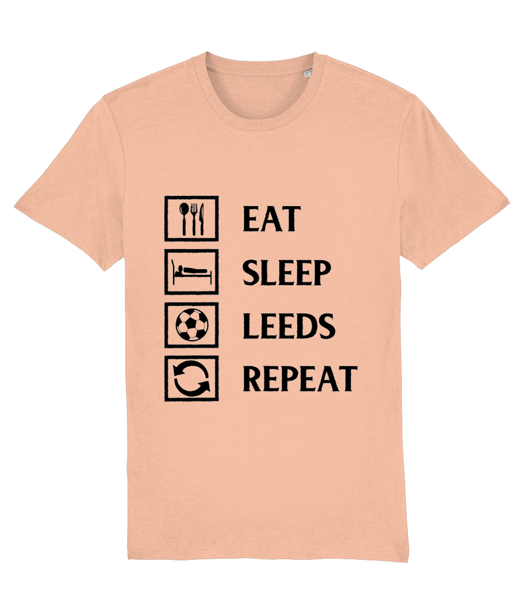 Eat, Sleep, Leeds, Repeat T-shirt Men