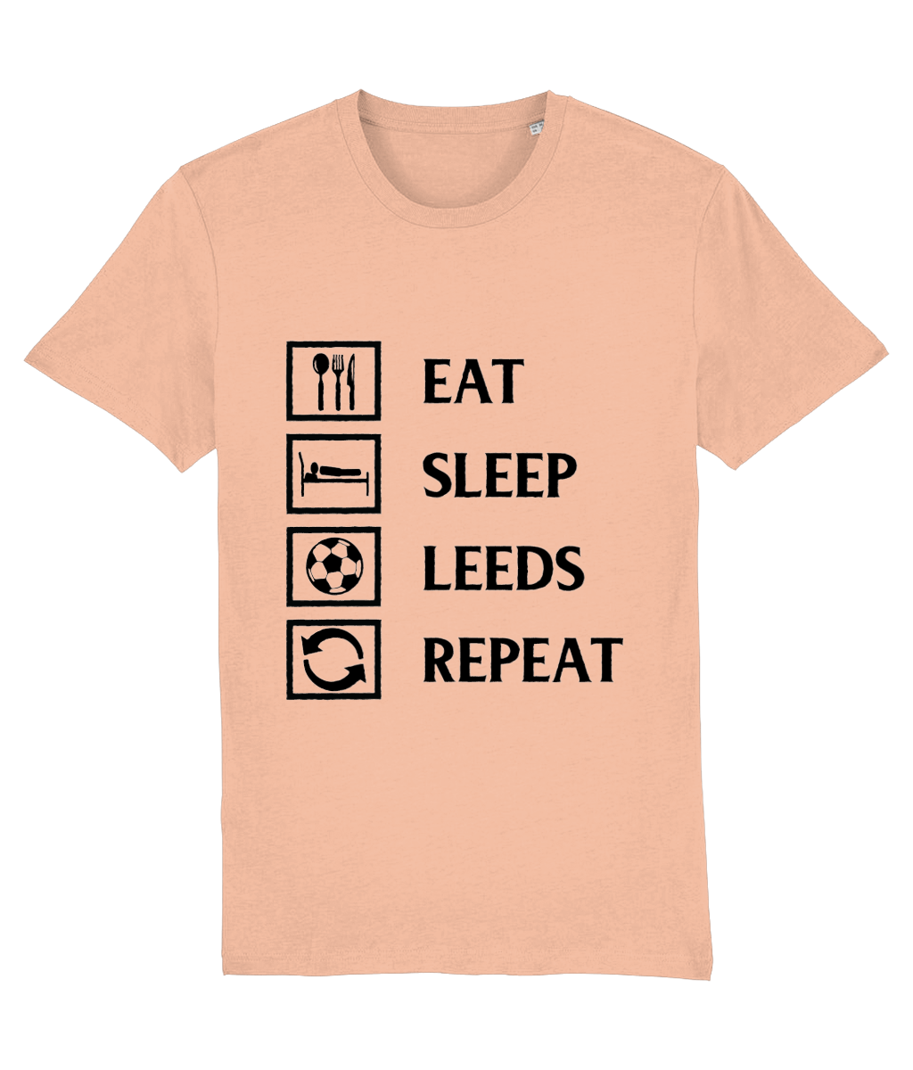 Eat, Sleep, Leeds, Repeat T-shirt Women