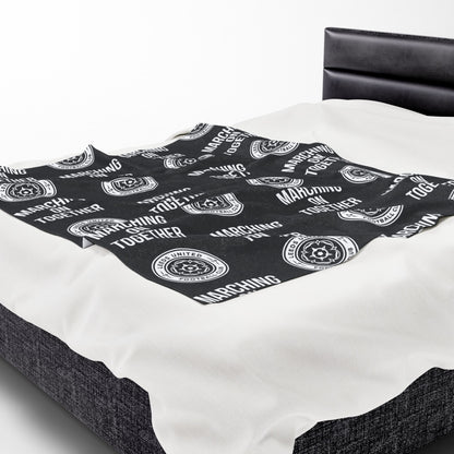 LUFC “Marching On Together”  Velveteen Plush Blanket: Iconic  Leeds United Design