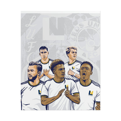 Leeds United Players Cartoon Poster