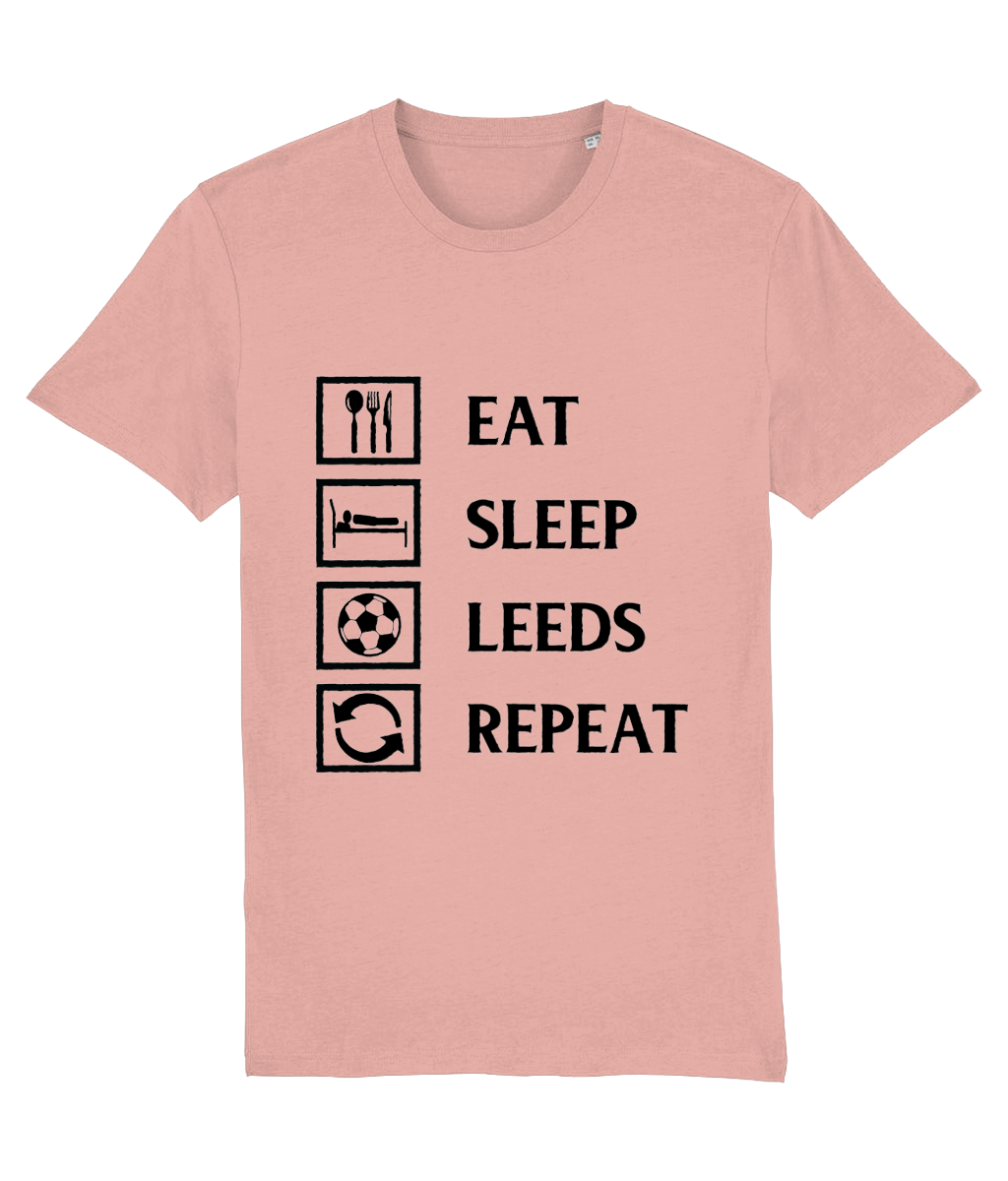 Eat, Sleep, Leeds, Repeat T-shirt Men