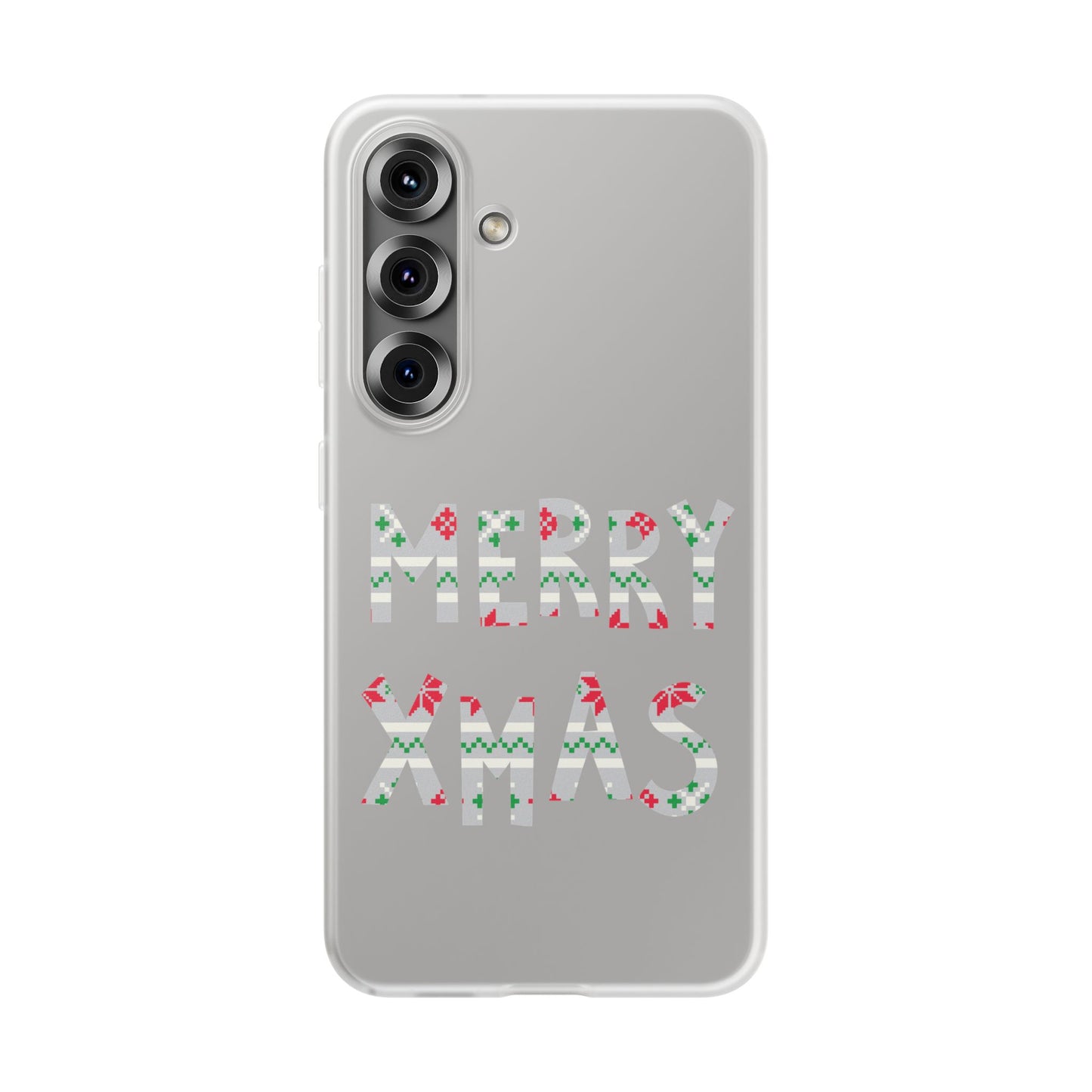 LUFC 'MERRY XMAS' Retro Football  Flexi Case: Christmas Edition