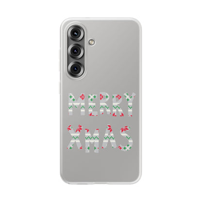 LUFC 'MERRY XMAS' Retro Football  Flexi Case: Christmas Edition