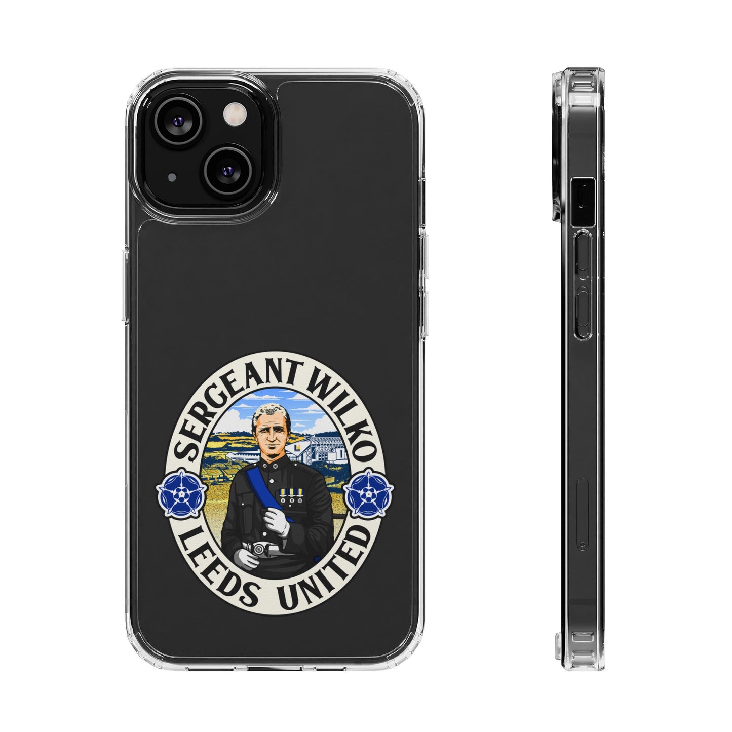 Leeds United “SERGEANT WILKO”  Clear Impact-Resistant Case