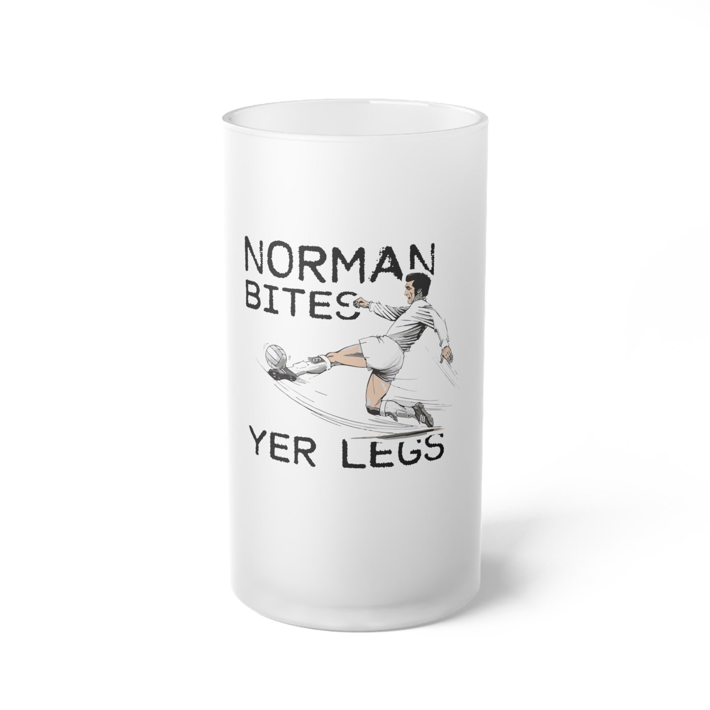 LUFC “Norman Bites Yer Legs” Frosted Beer Mug