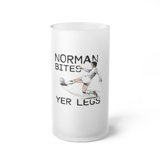 LUFC “Norman Bites Yer Legs” Frosted Beer Mug