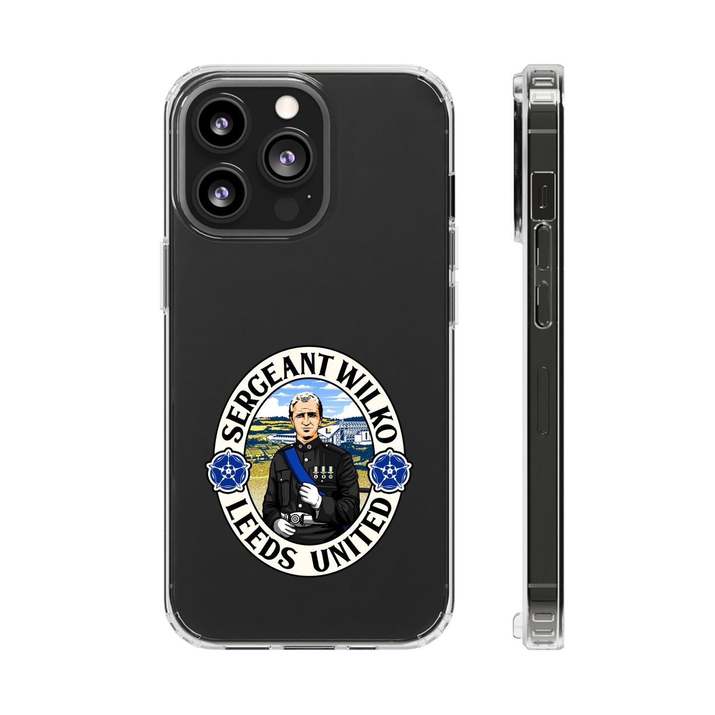 Leeds United “SERGEANT WILKO”  Clear Impact-Resistant Case