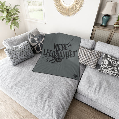 LUFC “We’re Leeds United”  Remembrance Day Snuggle Blanket:  Cozy Tribute to Team Pride