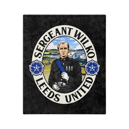 LUFC “Sergeant Wilko” Velveteen  Sports Blanket: Iconic Leeds United  Tribute Design