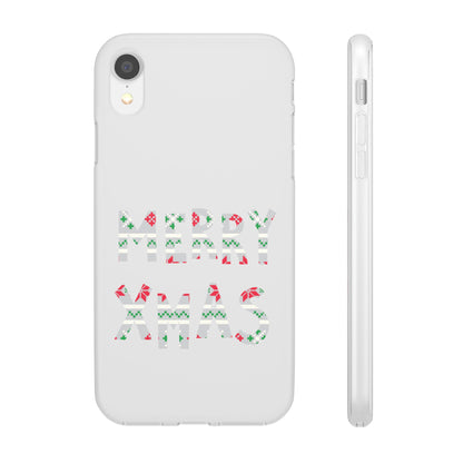 LUFC 'MERRY XMAS' Retro Football  Flexi Case: Christmas Edition