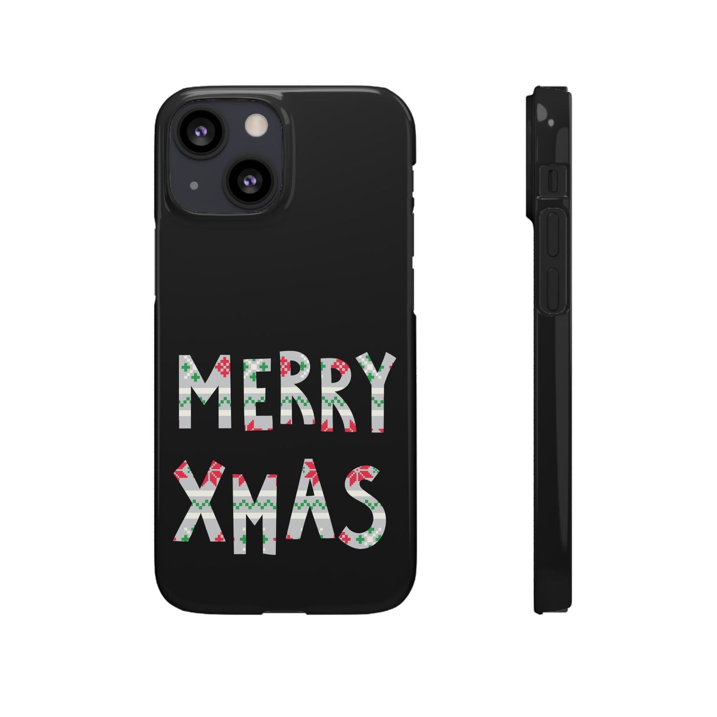 Leeds United "Merry Xmas" Red &  Green Emblem Snap Case: Christmas  Edition