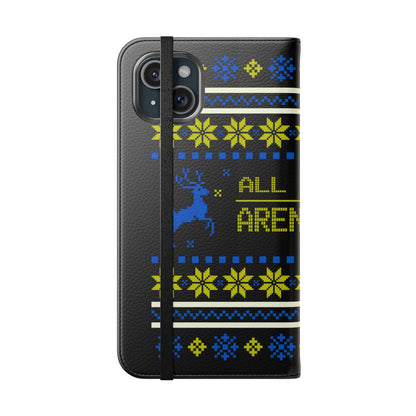 LUFC "All Leeds Aren't We" Flip Case  Phone Wallet: Christmas Edition