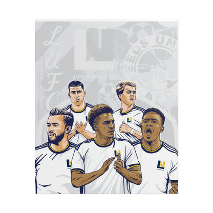 Leeds United Players Cartoon Poster