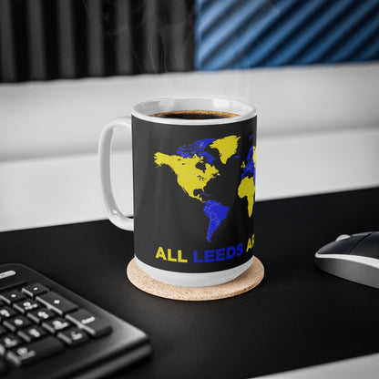LUFC “All Leeds Aren’t We” World Map  Mug