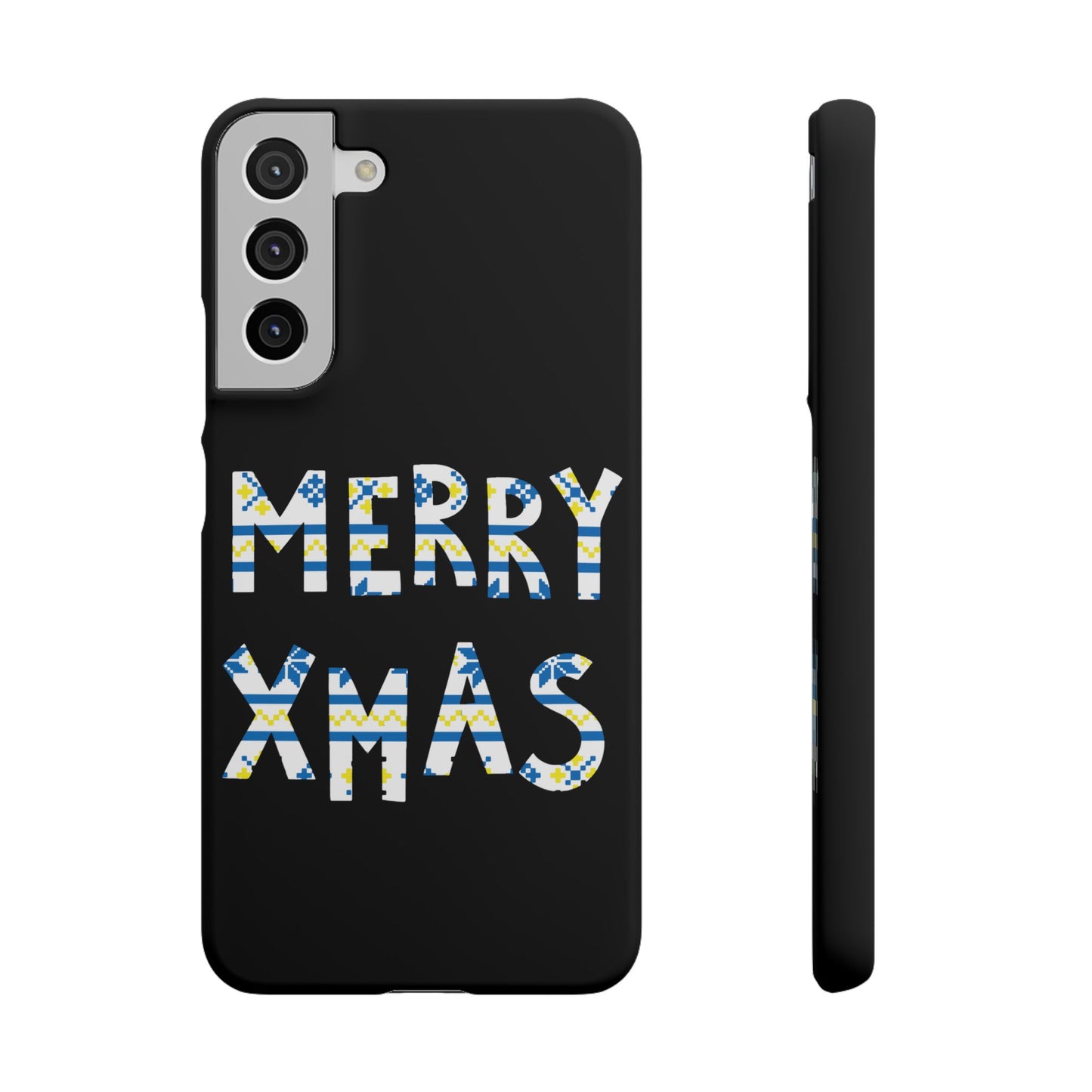 Leeds United "Merry Xmas" Blue &  Yellow Emblem Snap Case:  Christmas Edition