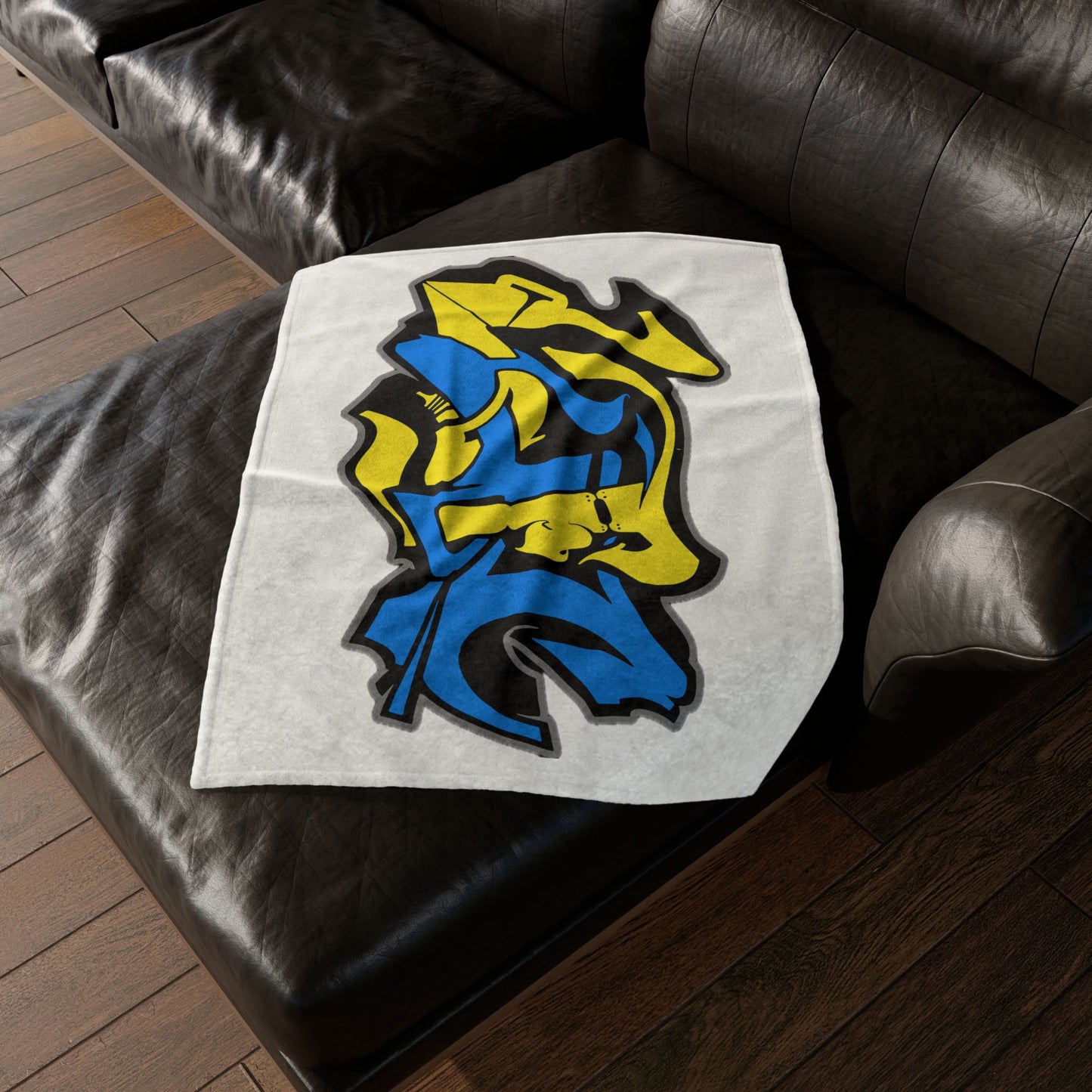 LUFC Graffiti Blanket