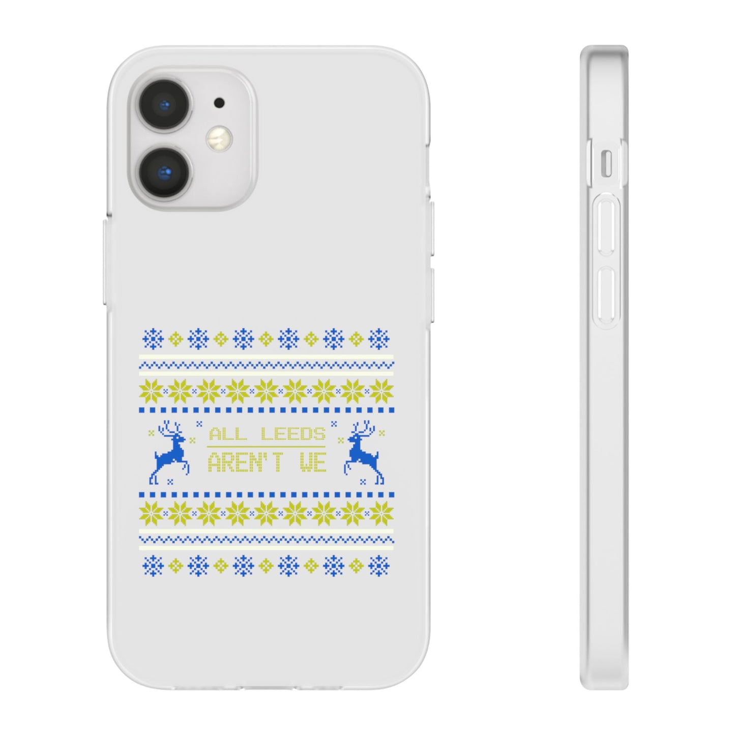 LUFC 'All Leeds Aren’t We' Retro  Football Flexi Case: Christmas  Edition