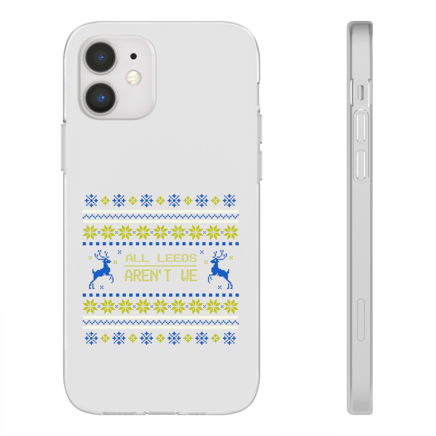 LUFC 'All Leeds Aren’t We' Retro  Football Flexi Case: Christmas  Edition