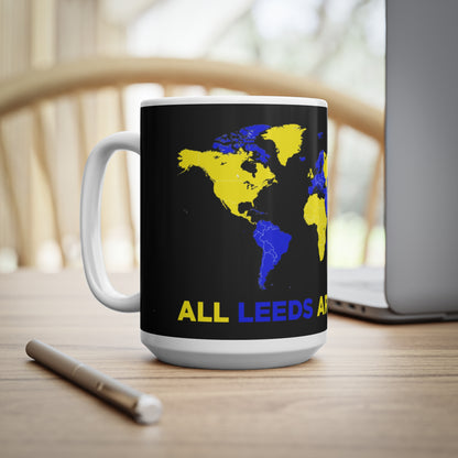 LUFC “All Leeds Aren’t We” World Map  Mug