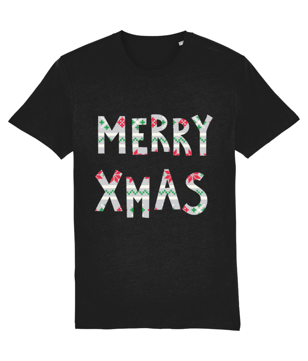 Merry Xmas Red and White T-shirt Women