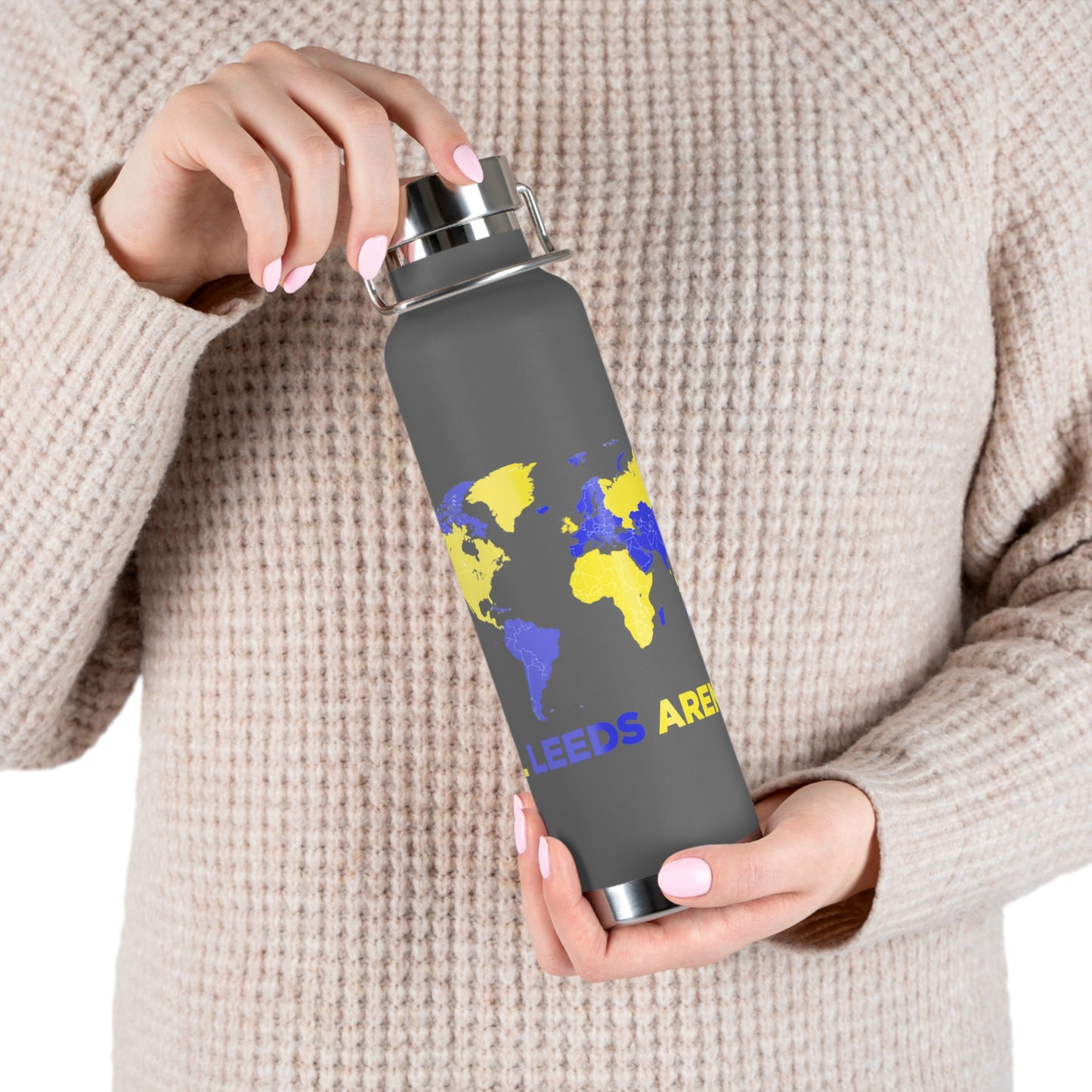 LUFC “All Leeds Aren’t We” Copper  Insulated Water Bottle: Eco-Friendly  Travel for True Fans