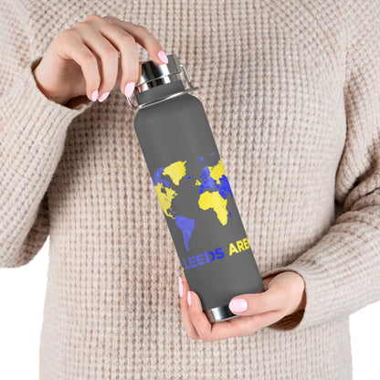 LUFC “All Leeds Aren’t We” Copper  Insulated Water Bottle: Eco-Friendly  Travel for True Fans