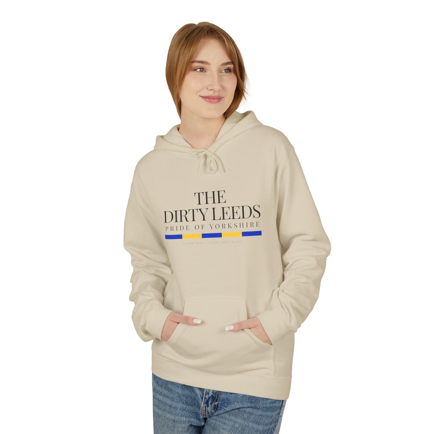 LUFC “The Dirty Leeds: Pride of  Yorkshire” Softstyle Fleece Hoodie - Lufcnews.co.uk